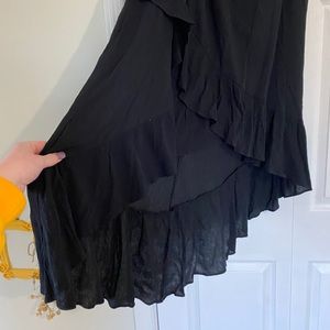 High low ruffled wrap skirt